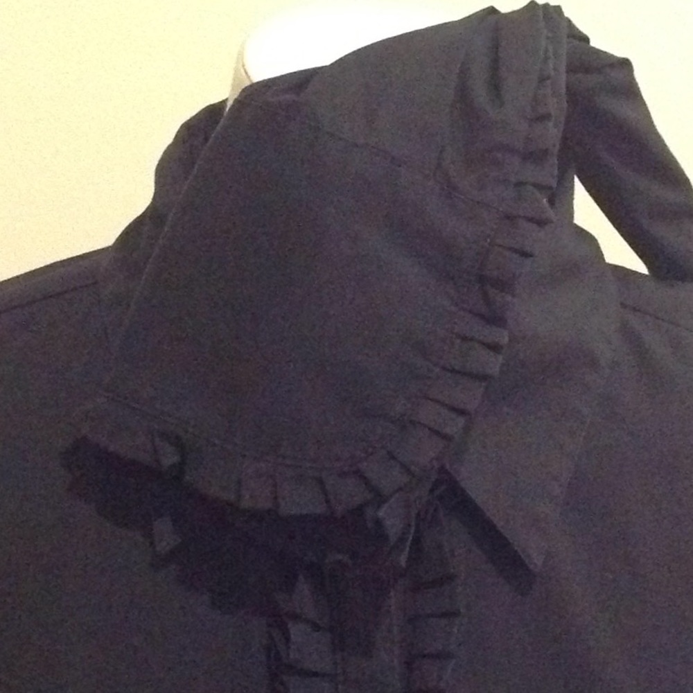 Ann Taylor Loft Ruffled Button Down Work Shirt - image 5